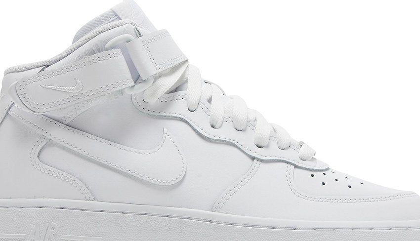 Nike Air Force 1 Mid LE Triple White (GS)