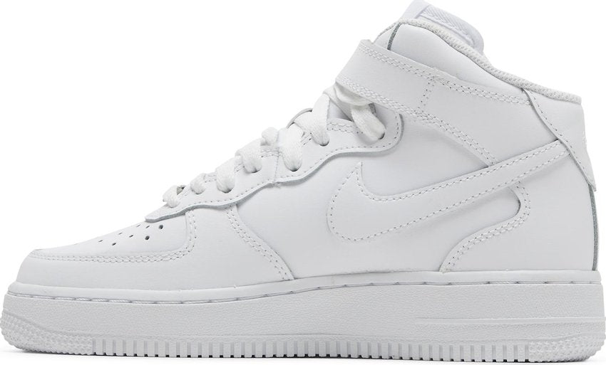 Nike Air Force 1 Mid LE Triple White (GS)