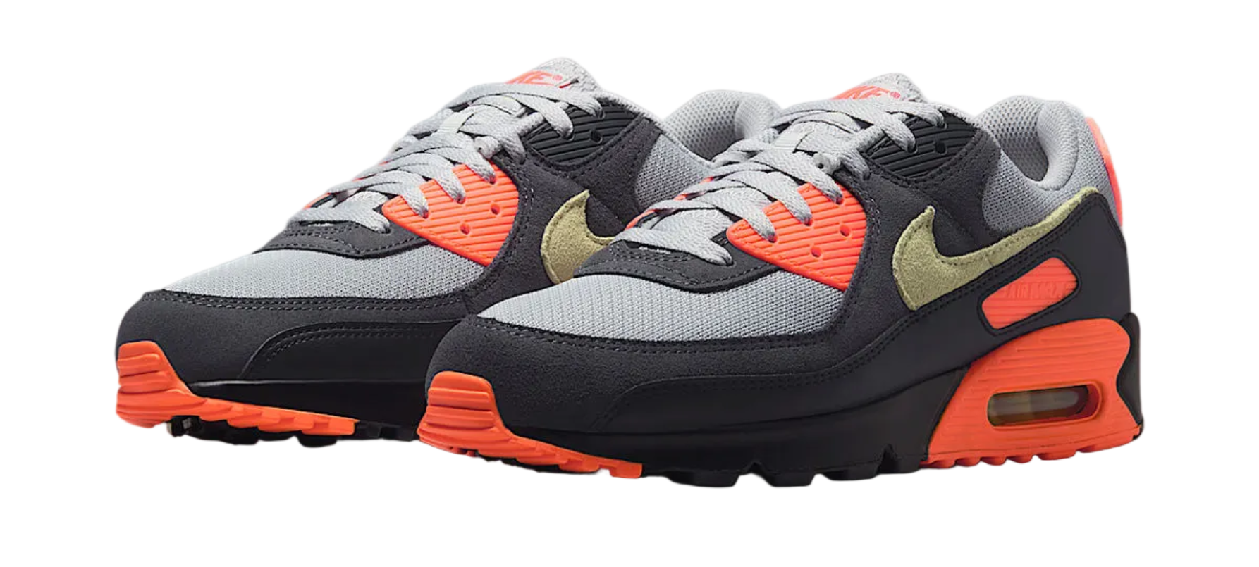 Nike Air Max 90 Light Smoke Grey Hyper Crimson Limelight