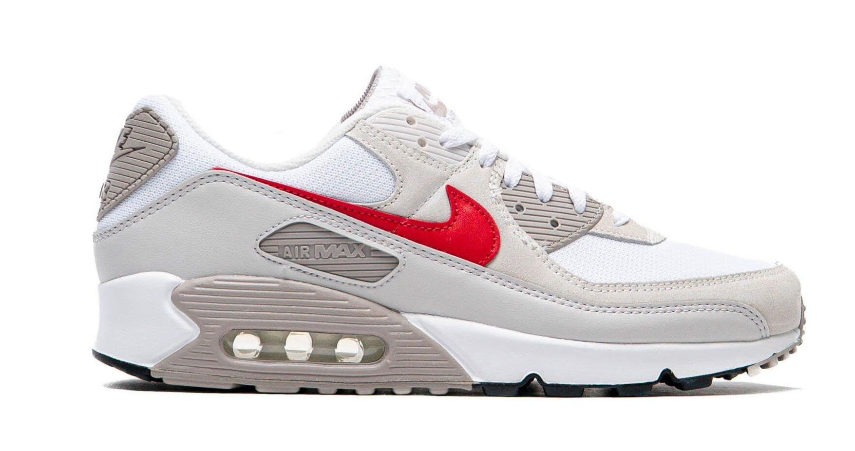Nike Air Max 90 White College Grey Vast Grey University Red