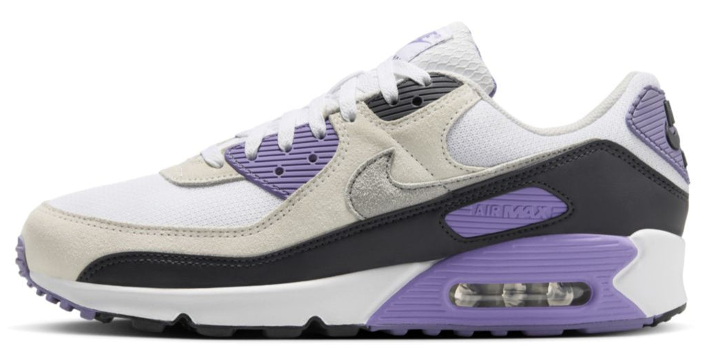 Nike Air Max 90 White Dusty Amethyst Photon Dust Light Smoke Grey