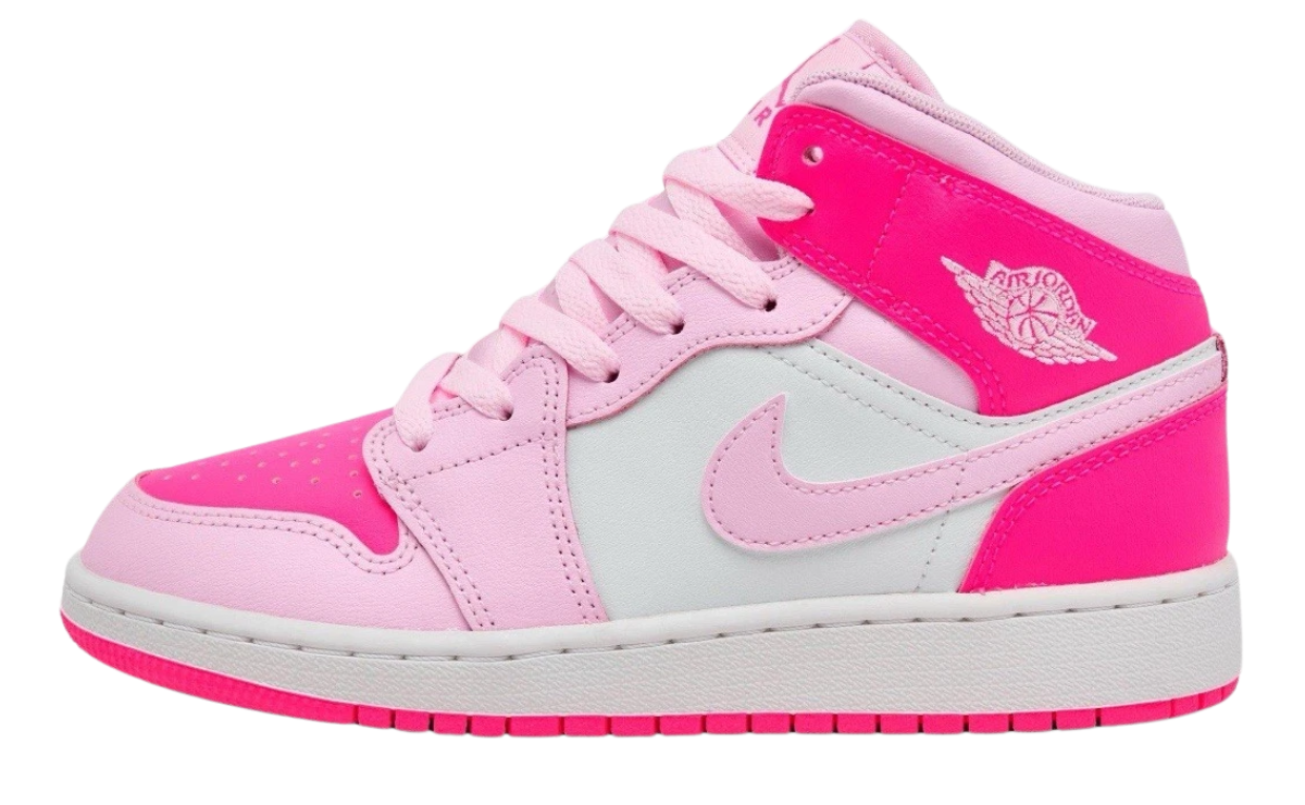 Jordan Retro 1 Mid Barbie Pink Air (GS)