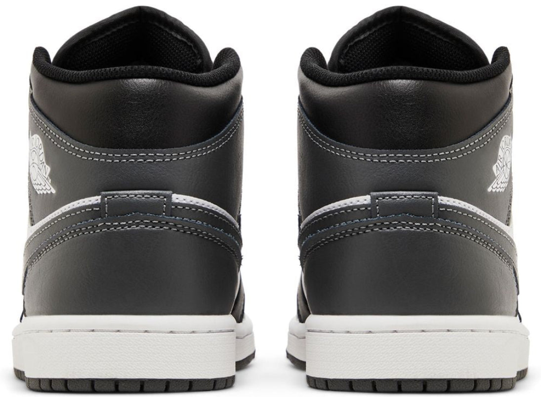 Jordan 1 Mid Black White Iron Grey