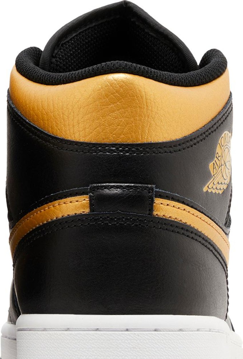 Jordan 1 Mid Black Metallic Gold