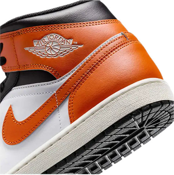 Jordan 1 Mid Black Toe Starfish