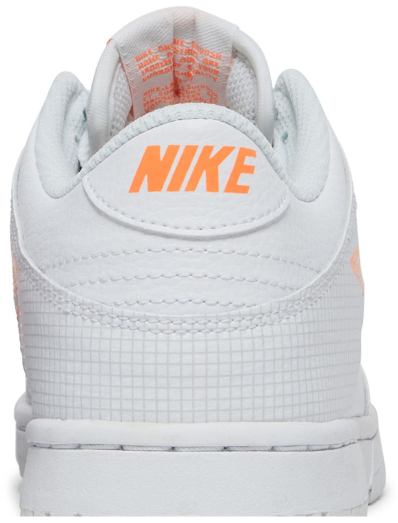 Nike Dunk Low SE 3D Swoosh Pure Platinum Total Orange (GS)