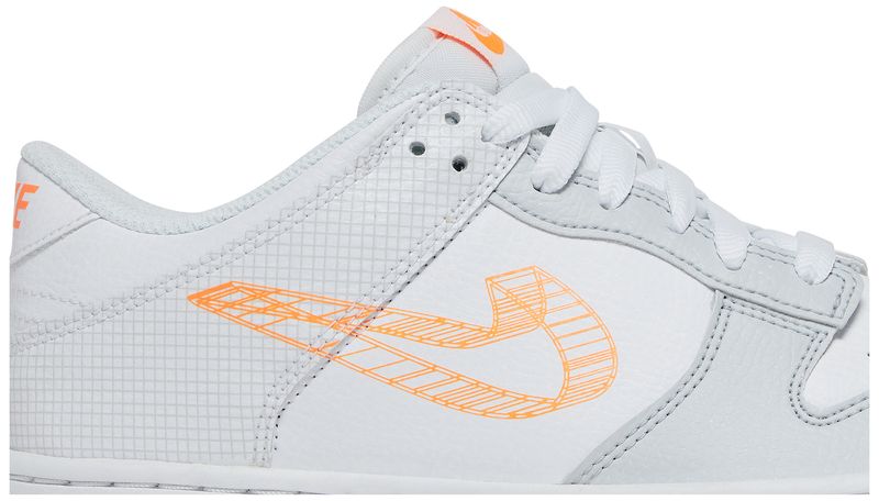 Nike Dunk Low SE 3D Swoosh Pure Platinum Total Orange (GS)