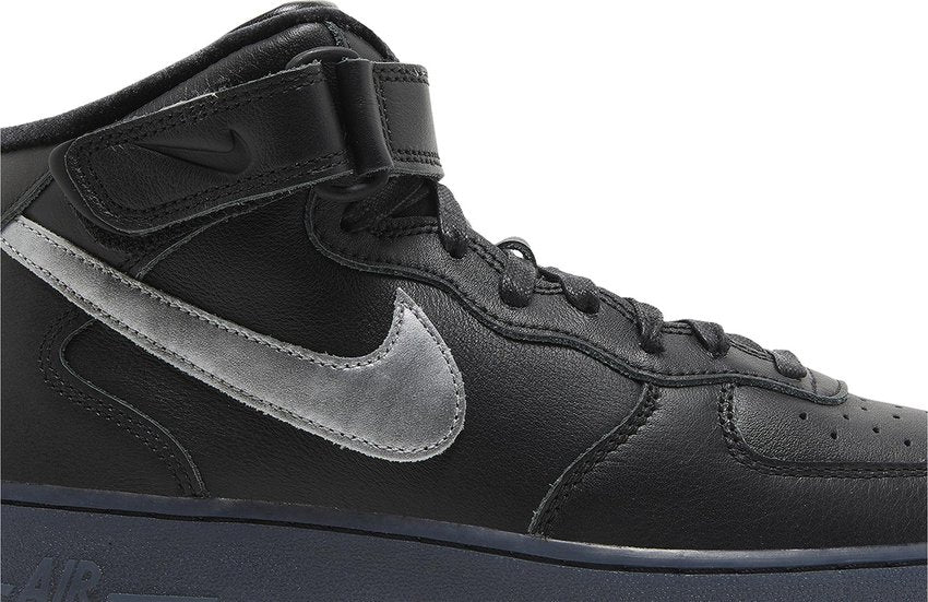 Nike Air Force 1 Mid PRM Black Metallic Silver