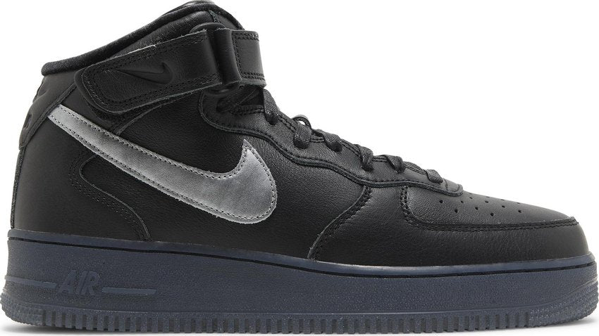 Nike Air Force 1 Mid PRM Black Metallic Silver