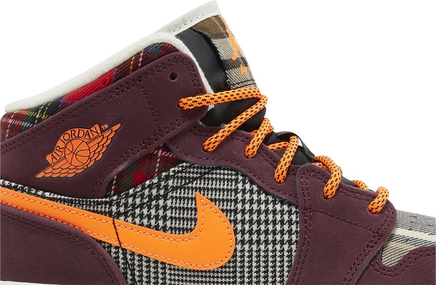 Jordan 1 Mid SE Plaid (GS)
