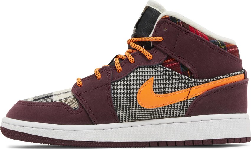 Jordan 1 Mid SE Plaid (GS)
