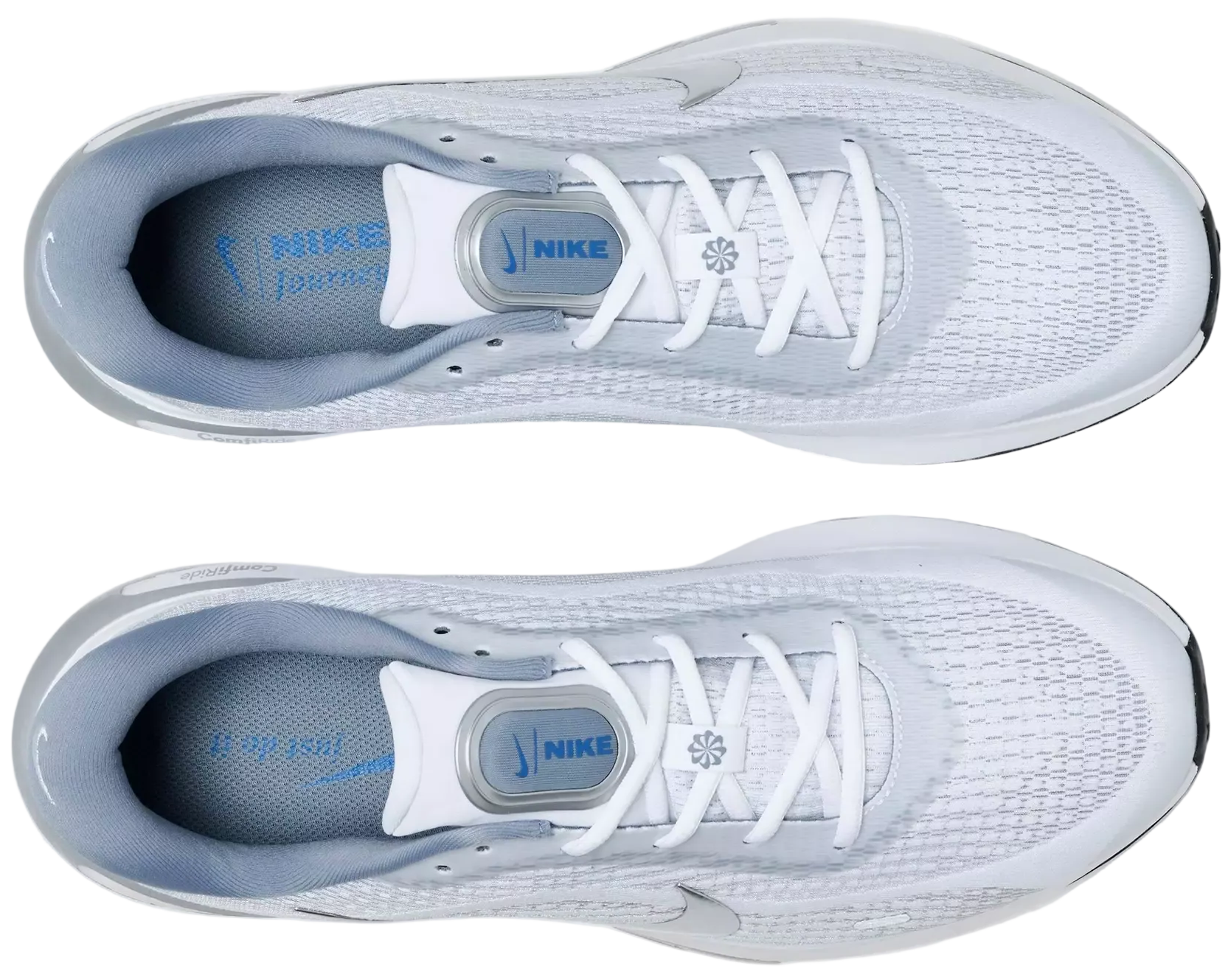Nike Journey Run White Black Ashen Slate Metallic Silver