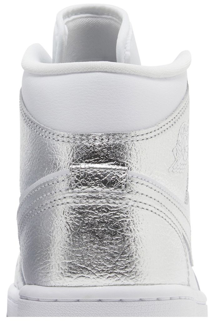 Air Jordan 1 Mid SE Metallic Silver (Women's)
