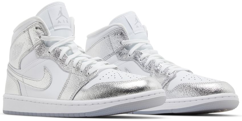 Air Jordan 1 Mid SE Metallic Silver (Women's)