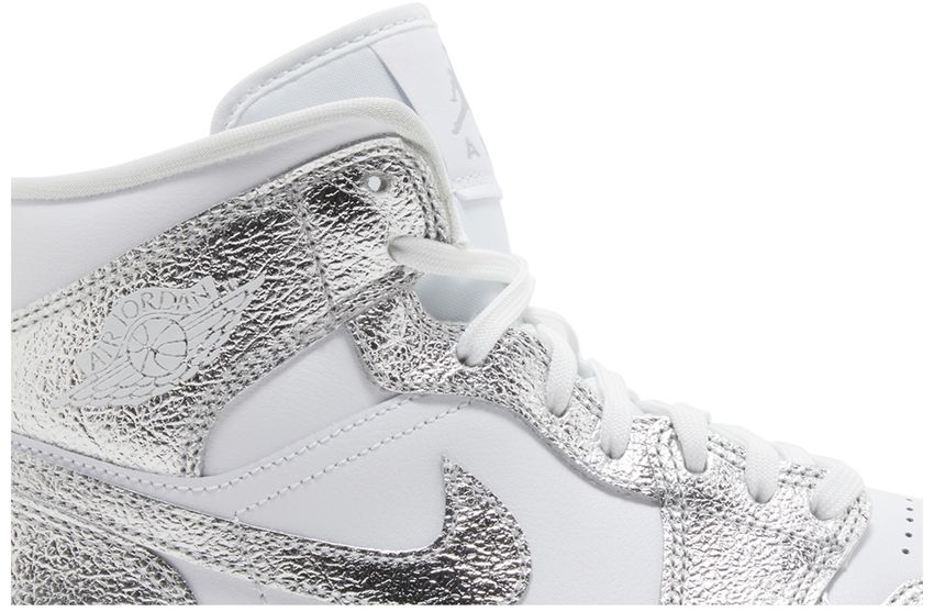 Air Jordan 1 Mid SE Metallic Silver (Women's)