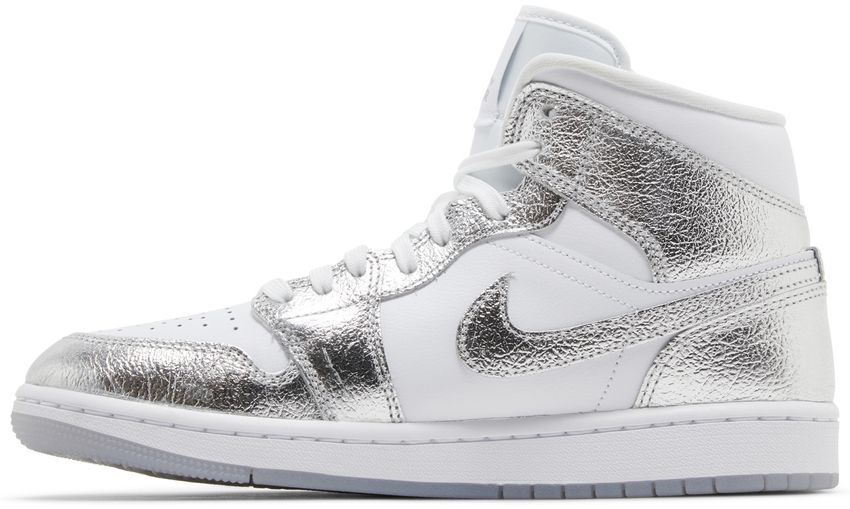 Air Jordan 1 Mid SE Metallic Silver (Women's)