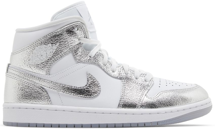 Air Jordan 1 Mid SE Metallic Silver (Women's)