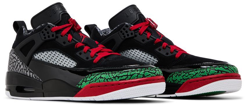 Jordan Spizike Low Black Classic Green White Varsity Red