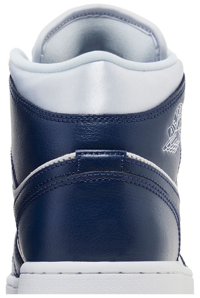 Jordan 1 Mid Football Grey White Midnight Navy (Women's)