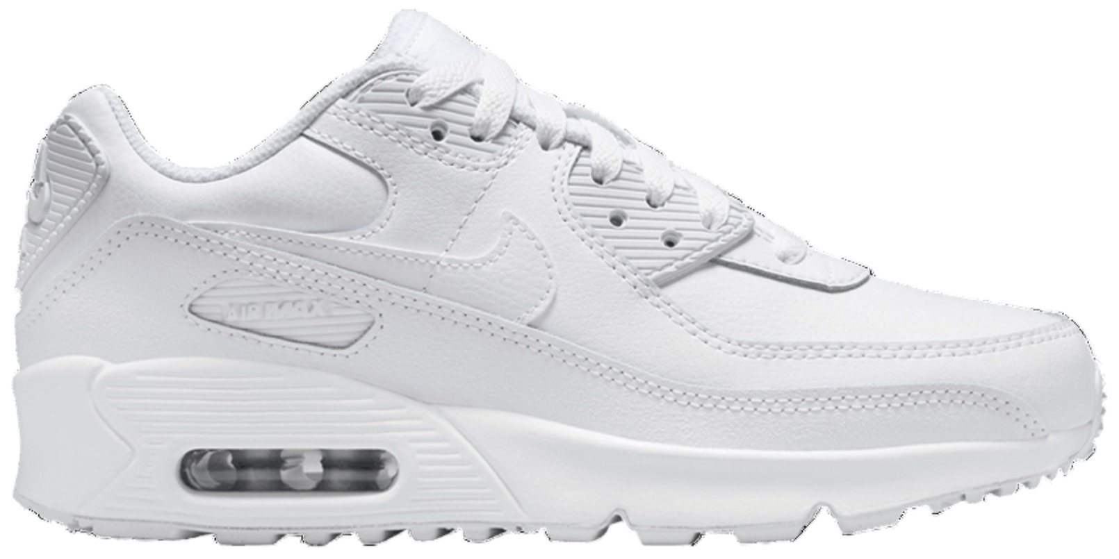 Nike Air Max 90 White Metallic Silver (GS)