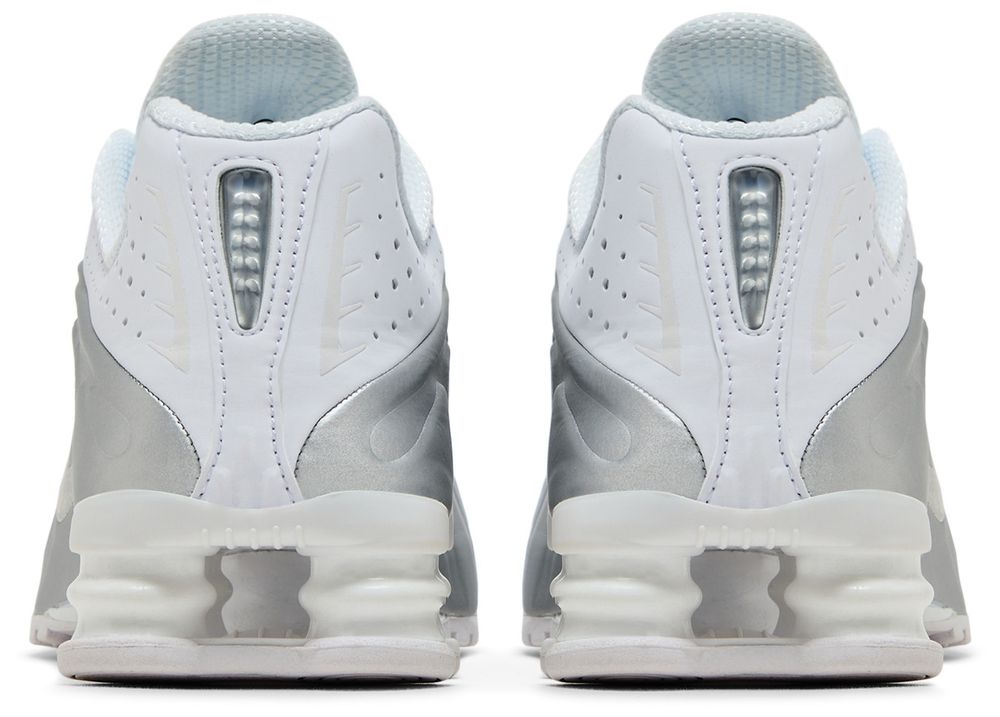 Nike Shox R4 White Bright Crimson Metallic Silver