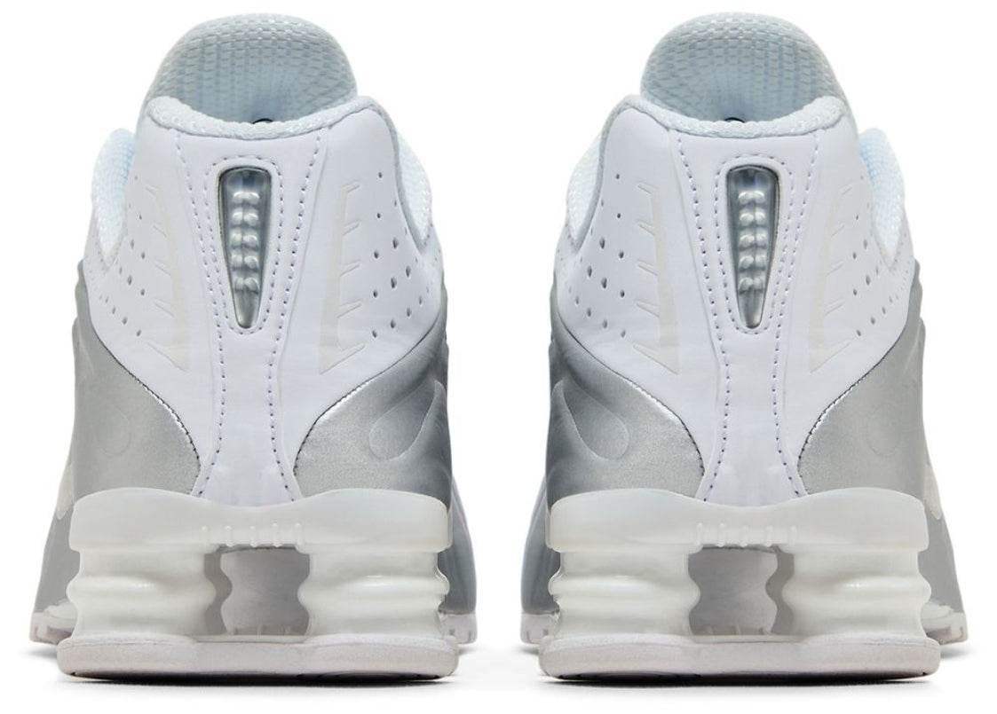 Nike Shox R4 White Bright Crimson Metallic Silver