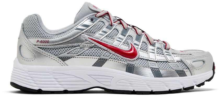 Nike P-6000 Metalic Silver Cool Red (GS)