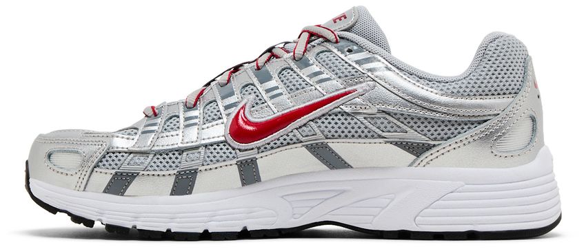 Nike P-6000 Metalic Silver Cool Red (GS)
