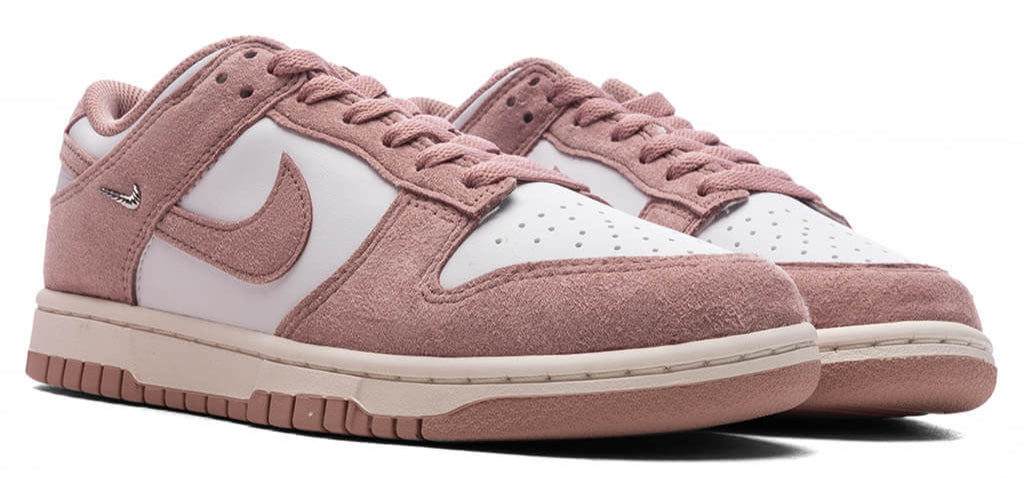 Nike Dunk Low Rose Whisper Gold Mini Swoosh (Women's)