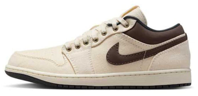 Jordan 1 Low Premium Pale Ivory Off Noir Baroque Brown