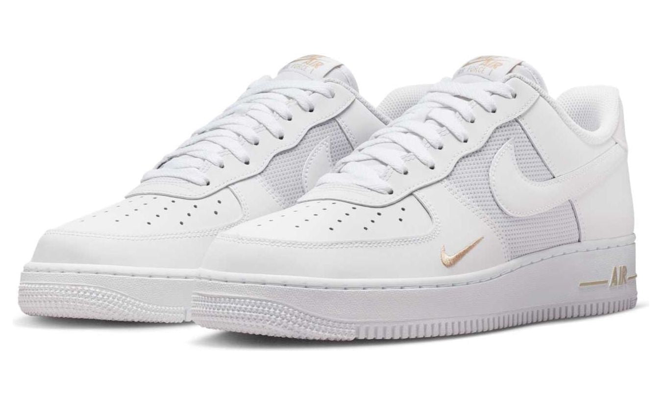 Nike Air Force 1 Low White Desert Khaki Mini Swoosh