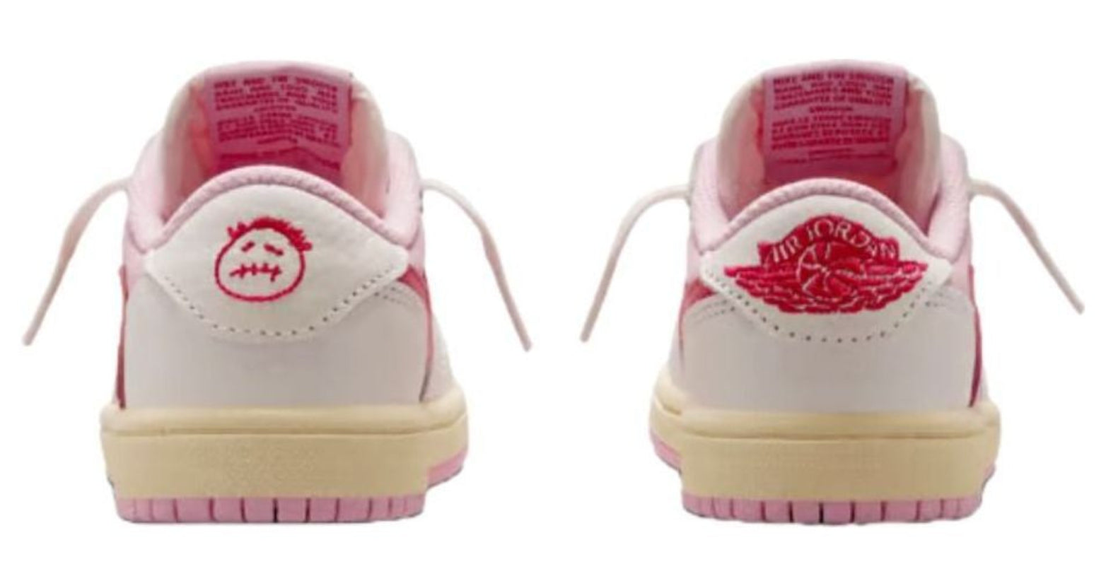 Jordan 1 Retro Low OG SP Travis Scott Sail Tropical Pink (PS)