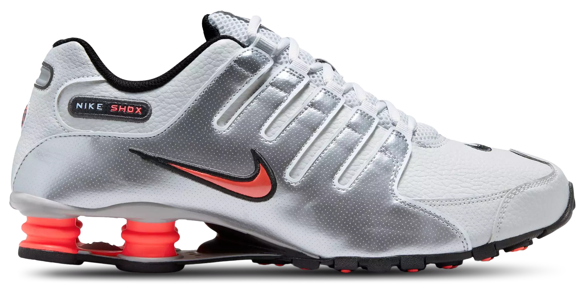 Nike Shox NZ Silver Gray Red
