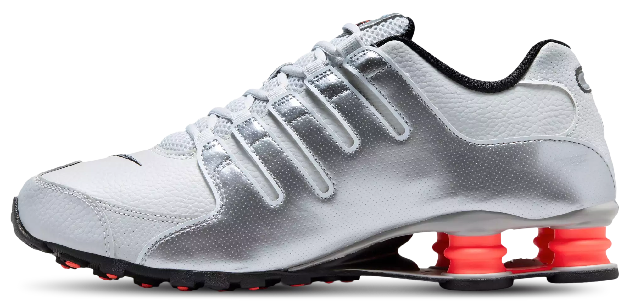 Nike Shox NZ Silver Gray Red