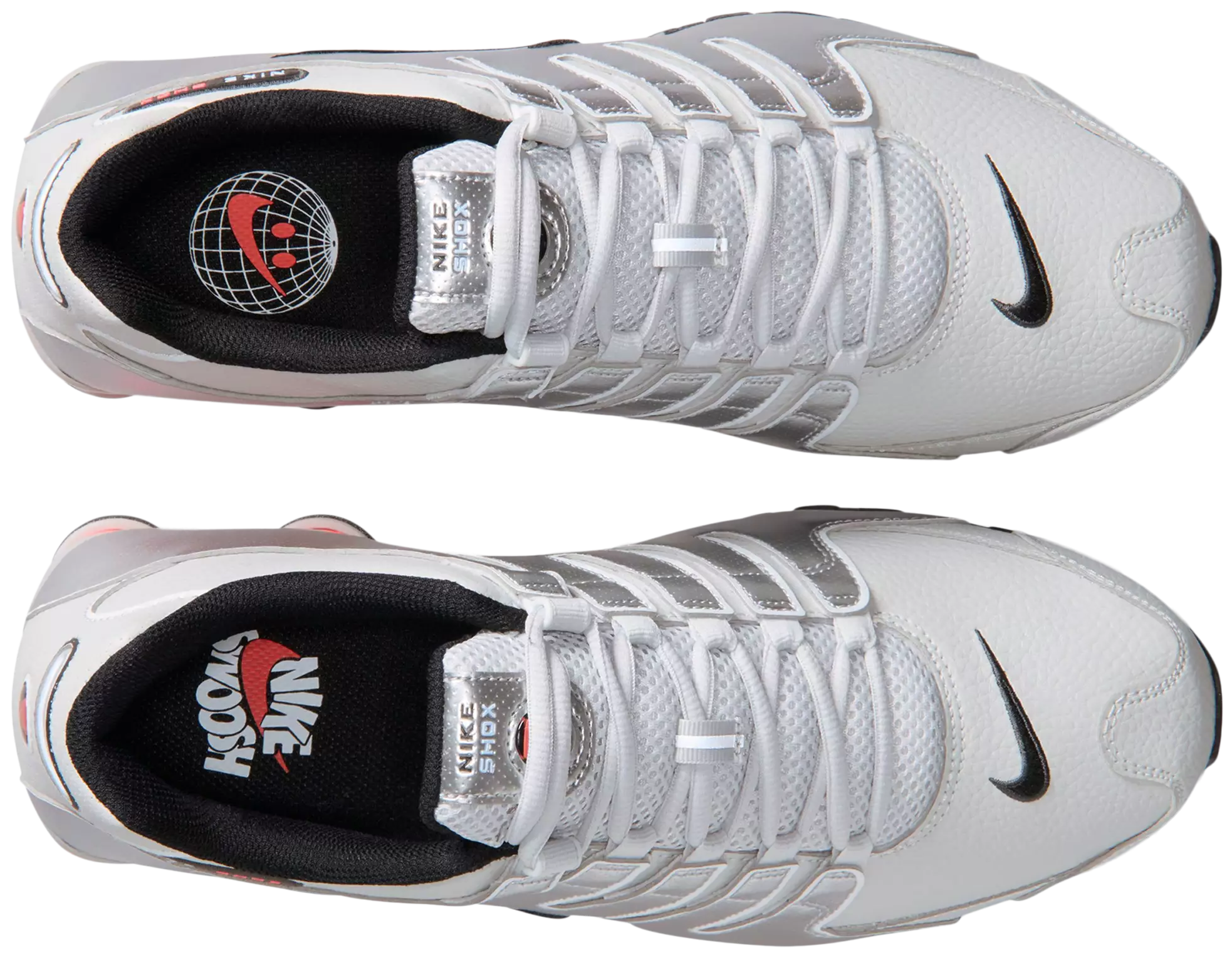 Nike Shox NZ Silver Gray Red