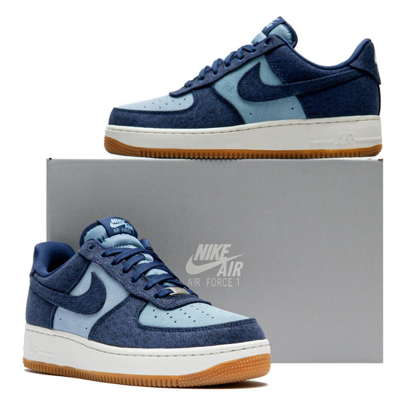 Nike Air Force 1 Low '07 LV8 Denim Navy Worn Blue