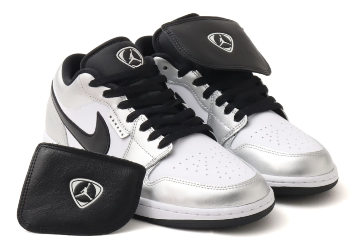 Jordan 1 Low SE Metallic Silver Tiempo