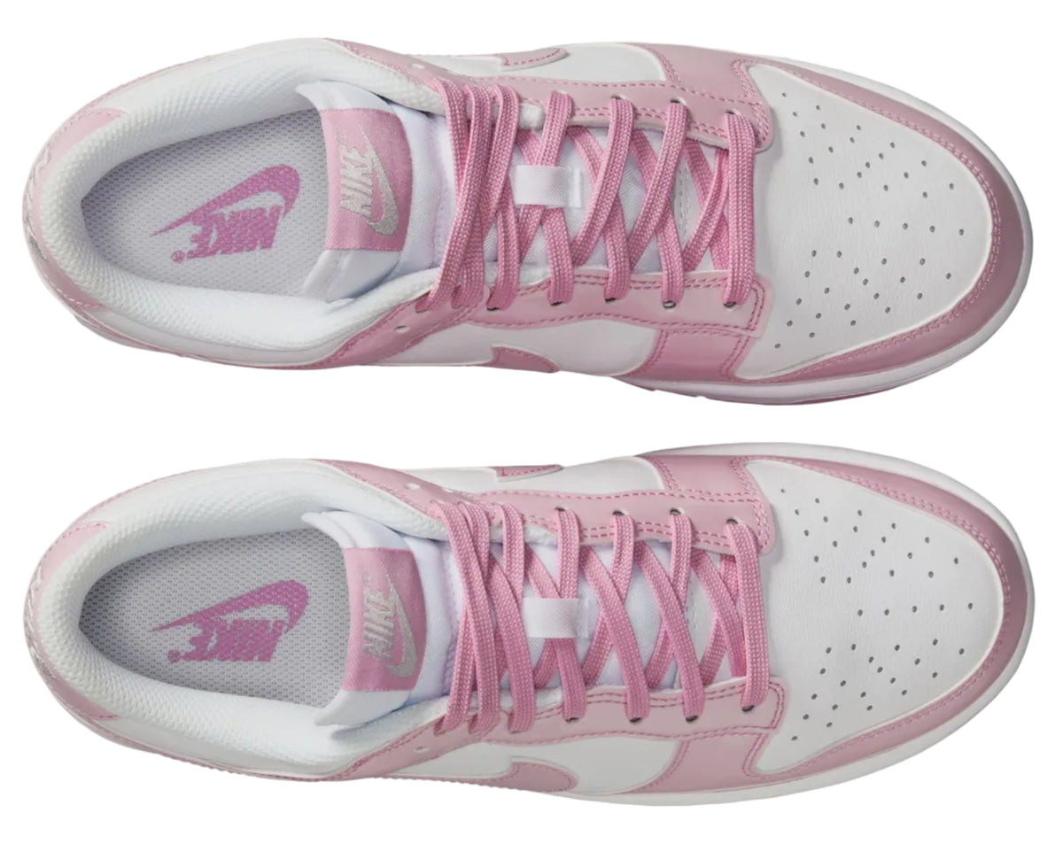 Nike Dunk Low SE Patent White Pink Rise (Women's)