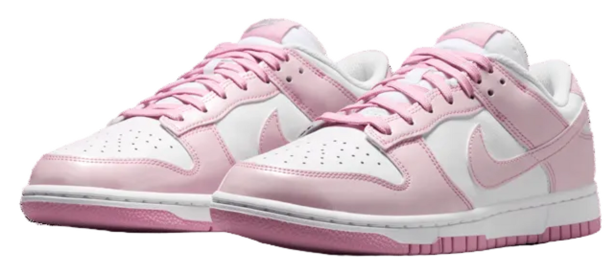 Nike Dunk Low SE Patent White Pink Rise (Women's)