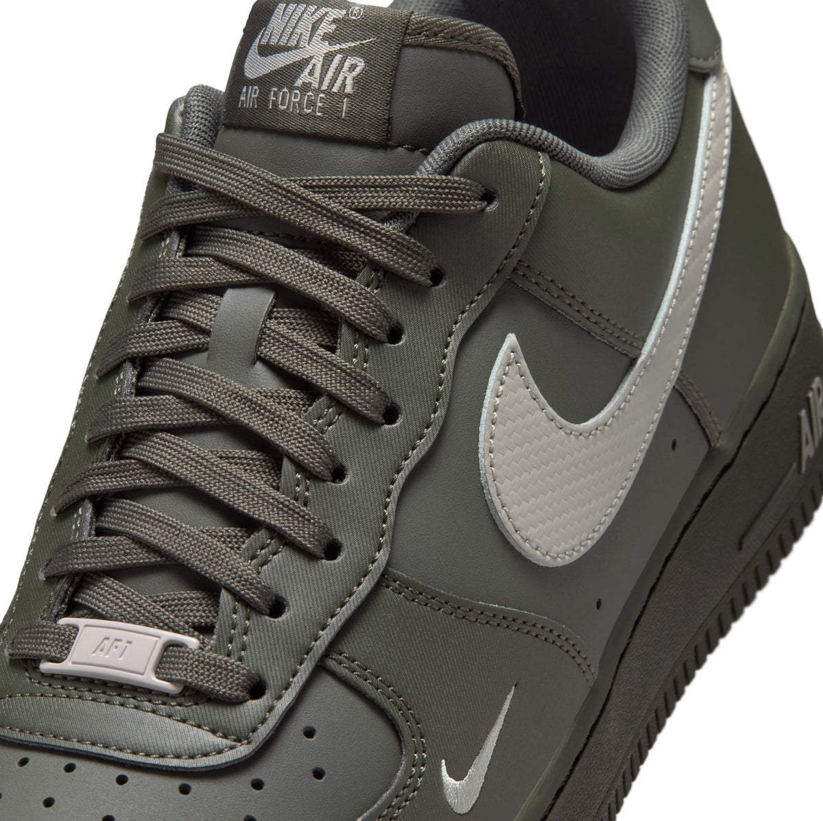 Nike Air Force 1 Low '07 Carbon Fiber Swoosh Newsprint College Grey