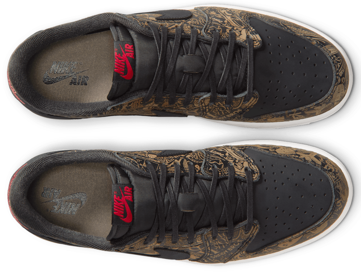Jordan 1 Retro Low OG Laser Black University Red