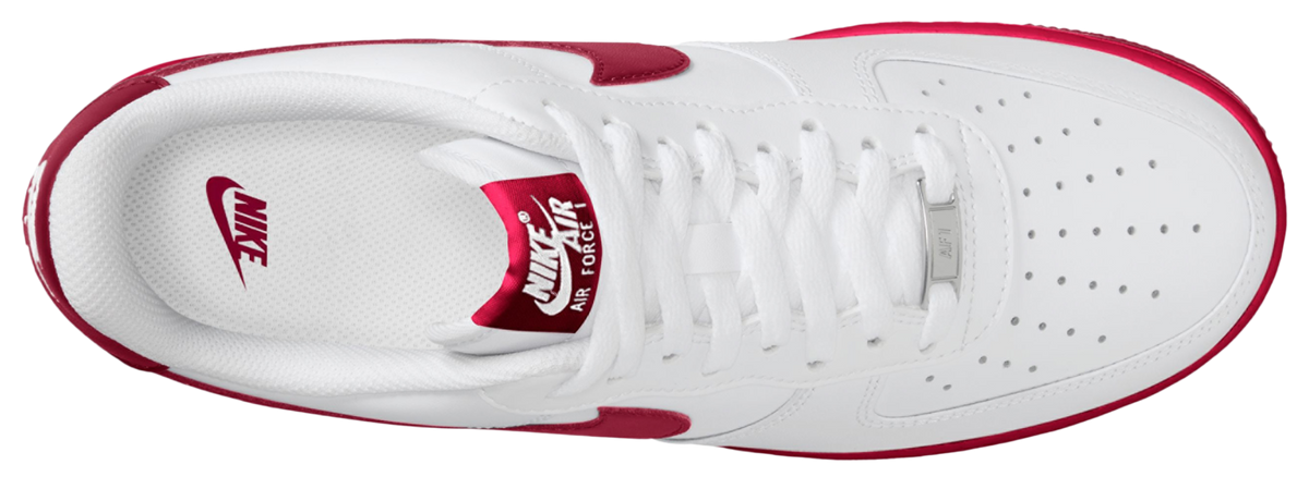 Nike Air Force 1 Low '07 White Metallic Silver Team Red