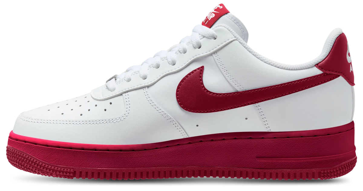 Nike Air Force 1 Low '07 White Metallic Silver Team Red