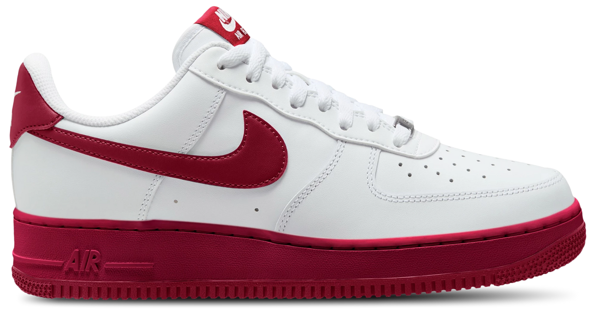 Nike Air Force 1 Low '07 White Metallic Silver Team Red