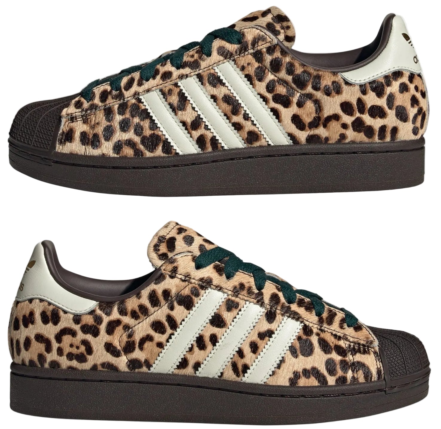 Adidas Superstar II Leopard Dark Brown Ivory (Women's)