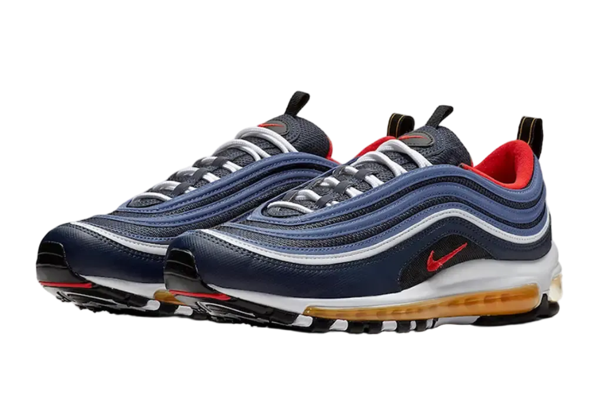 Nike Air Max 97 Midnight Navy Habanero Red