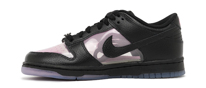 Nike Dunk Low Retro Transparent Black Pink Rise
