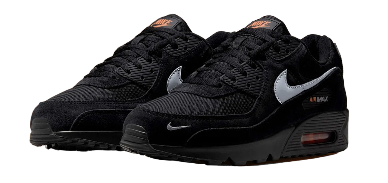 Nike Air Max 90 Black Metallic Cool Grey Orange