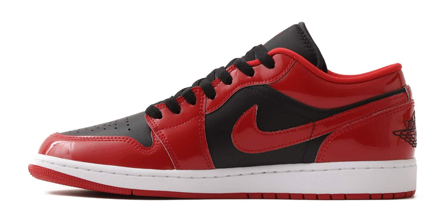 Jordan 1 Low SE Patent Varsity Red Black