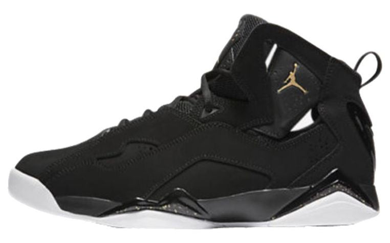 Jordan True Flight Black Metallic Gold White